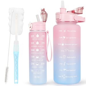 CodiCile 2 Pack Water Bottles BPA Free 2L+900ml
