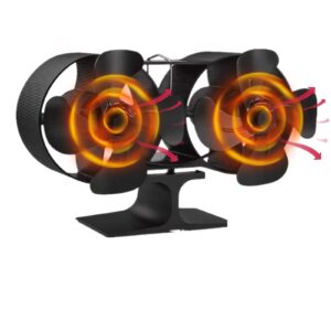 8 Blades Stove Fan Log Burners