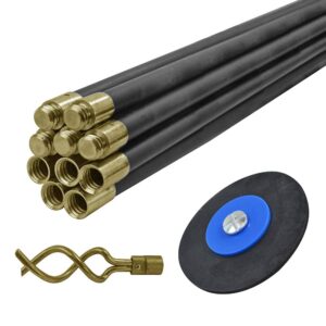 Faithfull FAIDRSET12 Drain Rod Set 9M (30ft) 10 x Rods