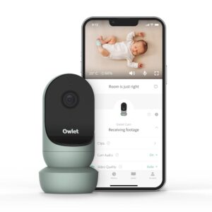 Owlet Cam 2 Baby Monitor with Camera and Audio - HD Video - Night Vision - iOS and Android Compatible - Sleepy Sage