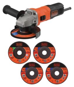 BLACK+DECKER 710 W Grinder Power Tool 115 mm with 5 Cutting Discs