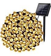 Joomer Solar Lichterkette Aussen, 22M 200 LED Lichterkette IP65 Wasserdicht Weihnachten Außenlich...