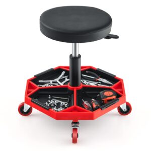 COSTWAY 150kg/330lbs Capacity Rolling Mechanic Stool