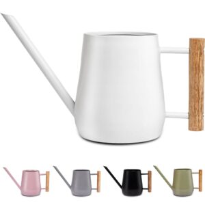 Indi Affinity 1.2L / 1200ML / 41OZ Watering Can Indoor Plants with Wooden Handle