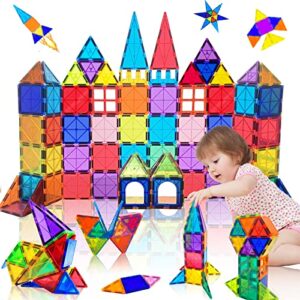 DOTDROPTRY Magnetic Building Blocks 34PCS Magnetic Tiles for Kids Stronger Magnets Toys for 3 4 5 6 7 8 Year Old Boys Girls Educational Construction Birthday Gifts for Kids Toddlers Age 3+