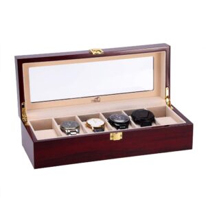 Watch Display Storage Box Jewelry Collection Case Organiser Holder for Men Woode
