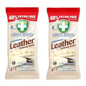 FERRIS | Large Conditioned 4-in-1 Leather Surface Wipes | Fresh Scented Leather Wipes Removes Dirt & Grime with Protecting the Surface | Multi-purpose Use Gives Surfaces an Original Finish [140 Wipes]