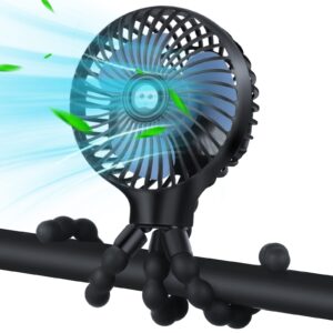 Pram Fan Stroller Fan Rechargeable Clip On Fan Portable Handheld Baby Buggy Fan Cooling
