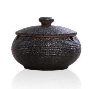 Lependor Ceramic Ashtray with Lids