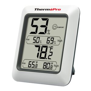 ThermoPro TP50 Digital Thermo-Hygrometer Indoor Room Thermometer with Recording and Climate Indicator for Room
