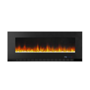 Amazon Basics 50" (127 cm) Wall-Mount Electric LED Multicolour 3D Heating Fireplace with Remote Control