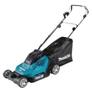 Makita DLM432CT2 Twin 18V (36V) Li-ion LXT 43cm Lawnmower Complete with 2 x 5.0 Ah Batteries and Twin Port Charge