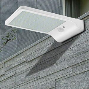 garden mile® 2x Modern White Solar Lights Garden lighting Wall Mounted Street Lights 36 LED Garden Wall Lights Motion Sensor Outdoor Security Lighting