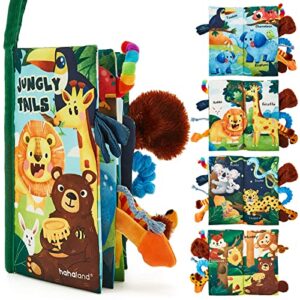Baby Toys Jungle Tails Sensory Books for Babies Touch and Feel Soft Books