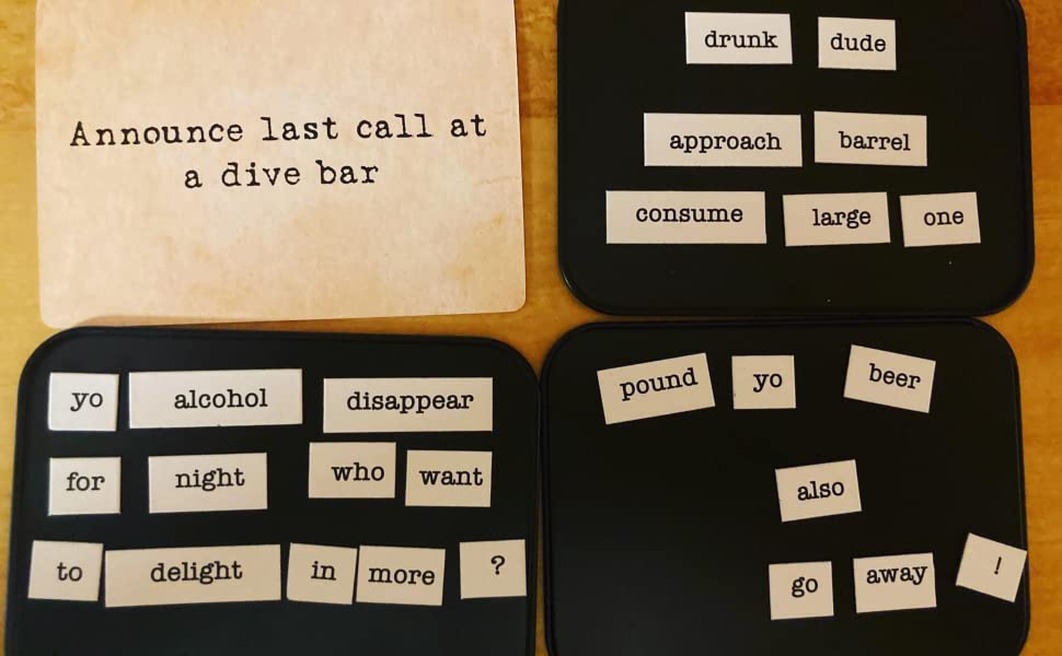 ransom notes, very special games, board games for adults