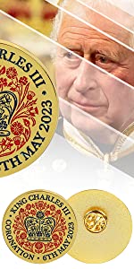 Kings Coronation Pin Badges