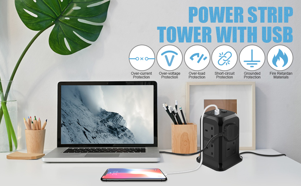 tower extension lead usb c