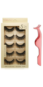 5 Pairs Faux Mink False Lashes
