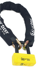 urban security, antirrobo, moto, cadena, disco, scooter, seguridad, candado, urban ur75120-100-150