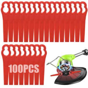 Acehome 100 Pcs Plastic Grass Trimmer Blades