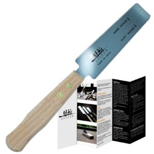SUIZAN Japanese Flush Cut Trim Hand Saw 120mm Pull Saw for Hardwood and Softwood