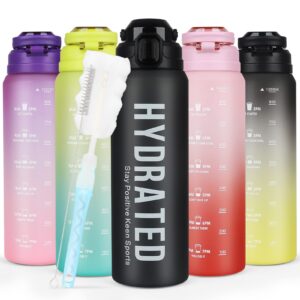 AOHAN Sports Water Bottle with Straw