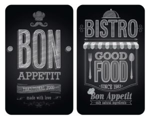 WENKO Universal Cover Plates Bon Appetit-Set of 2