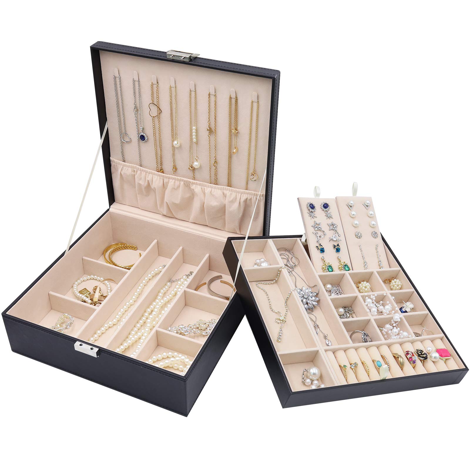 ProCase Jewellery Box Organiser for Necklace Earrings Bracelets Rings Accessories
