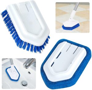 2Pcs Extendable Shower Scrubber Refill Replacement Head Shower Brush Attachment Scrubber for Bathtub Shower Cleaning Fit LKHOME 2 in 1 Shower Cleaning Tub and Tile Scrubbe