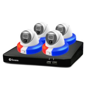 Swann Security CCTV DVR8-4680 1080p / 1TB including 4x PRO-1080DER Dome Enforcer Analogue CCTV Cameras