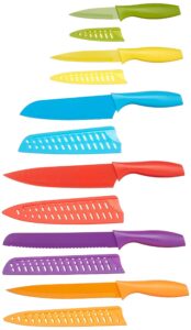 Amazon Basics 12-Piece coloured Knife Se