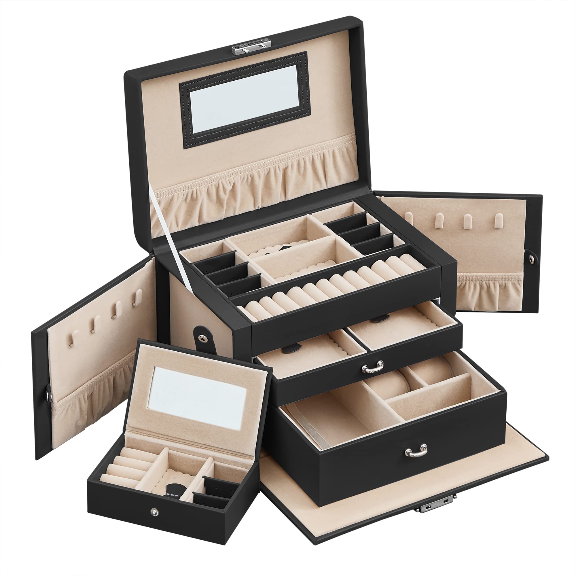 SONGMICS Jewellery Box 3 Layers