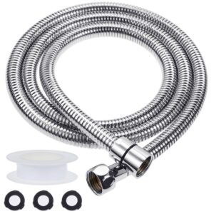 Rovtop 1.5m (59”) Stainless Steel Shower Hose Flexible Hose Anti-Kink with 2 Washers - Chrome(G1/2) …