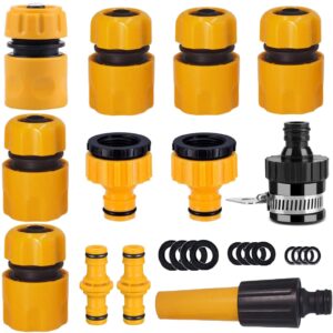 EUHUYG Hose Connector Garden Hose Fitting Set.1Nozzle