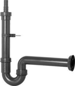 Cornat T355004R Machine Tube Odour Trap 1 1/2 Inch x 40 mm (408) / Sanitary Installation/Recyclable/Environmental Protection/Grey