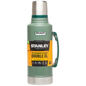 Stanley Classic Legendary Bottle 1.9L / 2.0QT Hammertone Green - Stainless Steel Thermos Flask - BPA-free - Keeps 32 Hours Hot or Cold - Dishwasher Safe - Leak-proof Lid Serves As A Cup