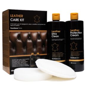 Furniture Clinic Complete Leather Care Kit | Leather Cleaner & Leather Protection Cream for Sofas