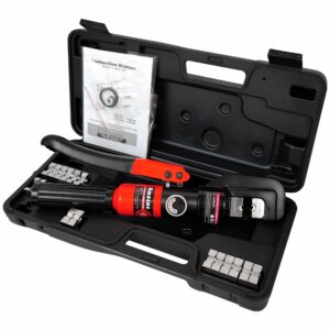 AMZCNC Hydraulic Cable Lug Crimper 10 TON 4mm² to 70mm² Electrical Terminal Cable Wire Tool Kit with 9 Die Sets Stainless Steel wire rope Railing Fittings