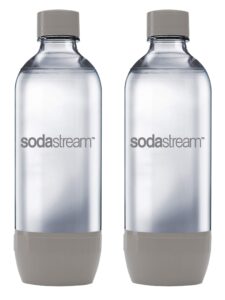 sodastream Twin Pack 1 Litre Reusable BPA Free Water Bottles for Sparkling Water Maker