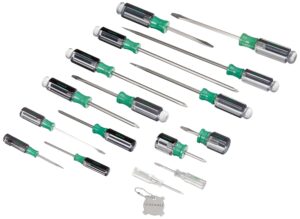 Amazon Brand Denali 17-Piece Slotted/Phillips Screwdriver Se