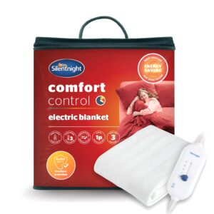 Silentnight Comfort Control Electric Blanket Double - Heated Electric Underblanket with 3 Heat Settings