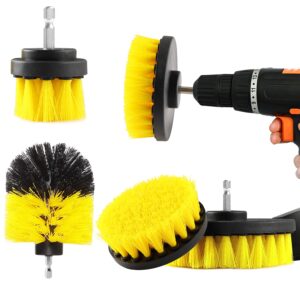 4 Pack Drill Brush Power Scrubber Cleaning Brush Attachment Set All Purpose Drill Scrub Brushes Kit