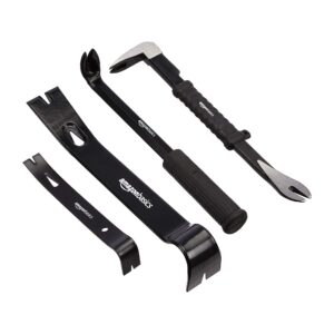 Amazon Basics Pry Bar/Nail Puller Set - 4-Piece
