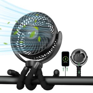 FGDH Stroller Fan - 65H 10000mAh Battery Powered Car Seats Clip on Fan