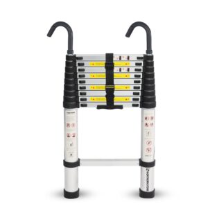 NORTHERN STONE Telescopic Ladder 2.6M / 8.5FT Multi-Purpose Aluminium Loft Ladder Extendable