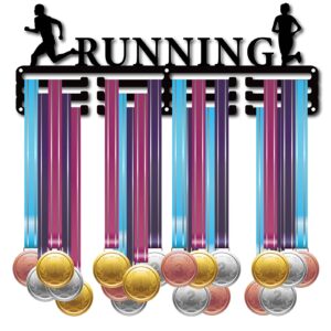 CREATCABIN Medal Holder Sport Running Athlete Medals Hanger Display Stand Wall Mount Hanger Decor Holders for Runners for Home Badge 3 Rung Medalist Running Soccer Gymnastics Over 60 Medals Olympic
