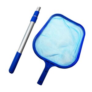 Greenerever Pool Skimmer Net with Pole (100 cm) | Hot Tub Spa Leaf Cleaner Net | Plastic Framed Fine Mesh Net | Easily Removes Leaves