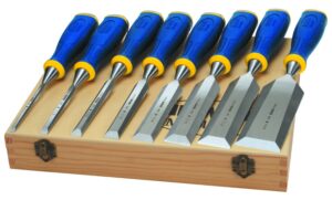 Irwin 10507958 Marples MS500 Splitproof Bevel Chisel Set in Wooden Box