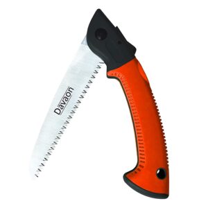 Davaon Pro Folding Pruning Saw - Premium Folding Hand Saw for Bushcraft
