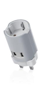 EU to UK Plug Adapter